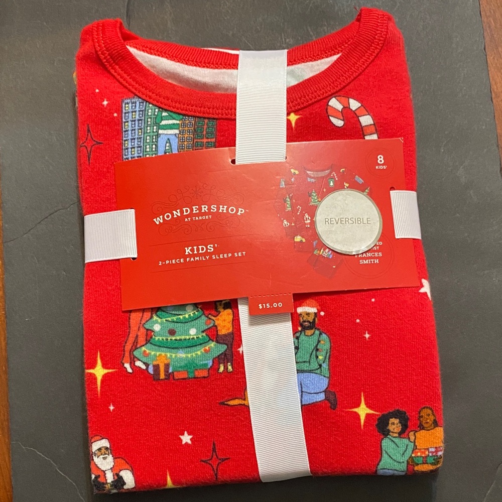Wondershop Kids at Target Red Holiday 2-Piece Pajama/Sleep Set, Size 8 NWT